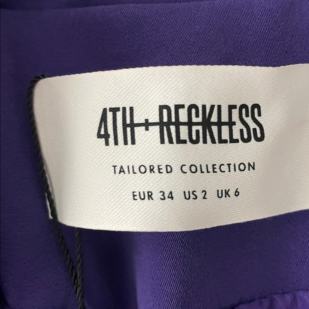 NWT 4th & Reckless Chic Purple Blazer with Cutout Design - Picture 12 of 12